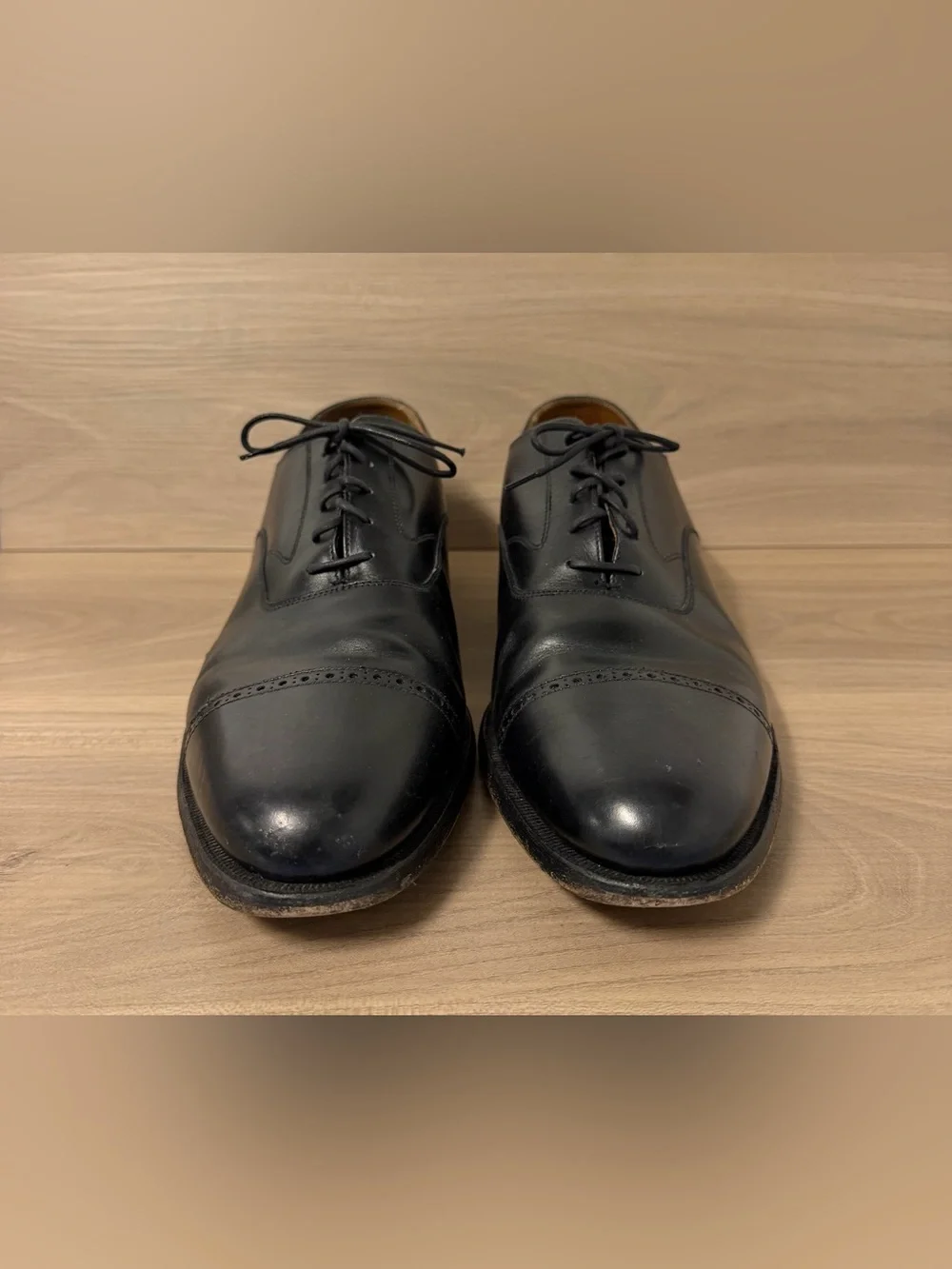 Brooks Brothers PEAL & CO Cap Toe Oxford Dress Shoes Made in England Mens 11.5 B